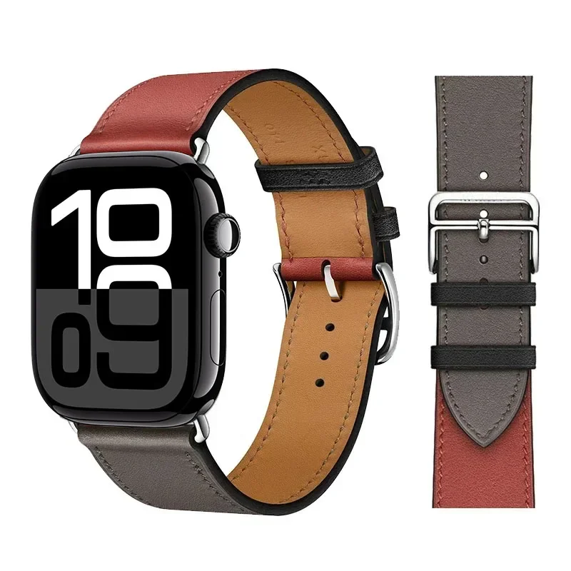 Premium Leather Strap for Apple Watch - Elegant and Durable Bracelet Correa