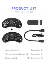 Enhanced Wireless Retro Video Game Console with 900+ Built - in Games (Black)