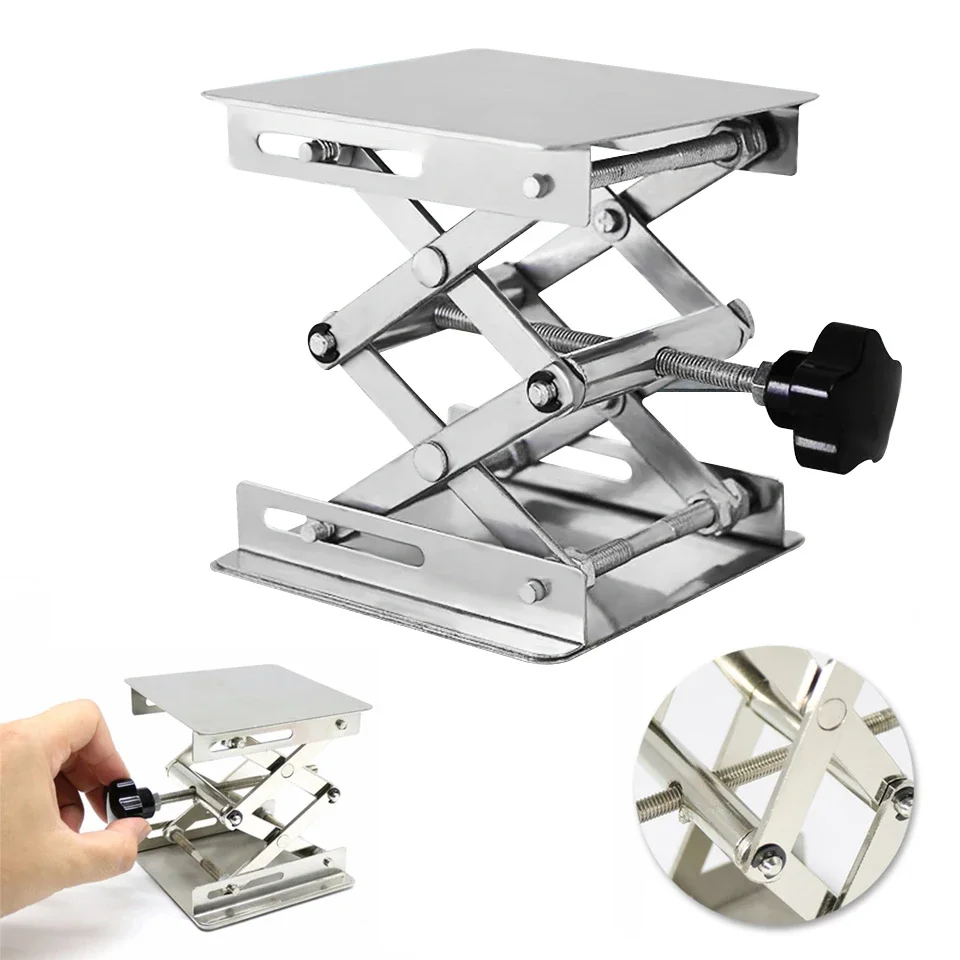 Versatile Lift Table Scissor Stand for Woodworking and Laboratory Use