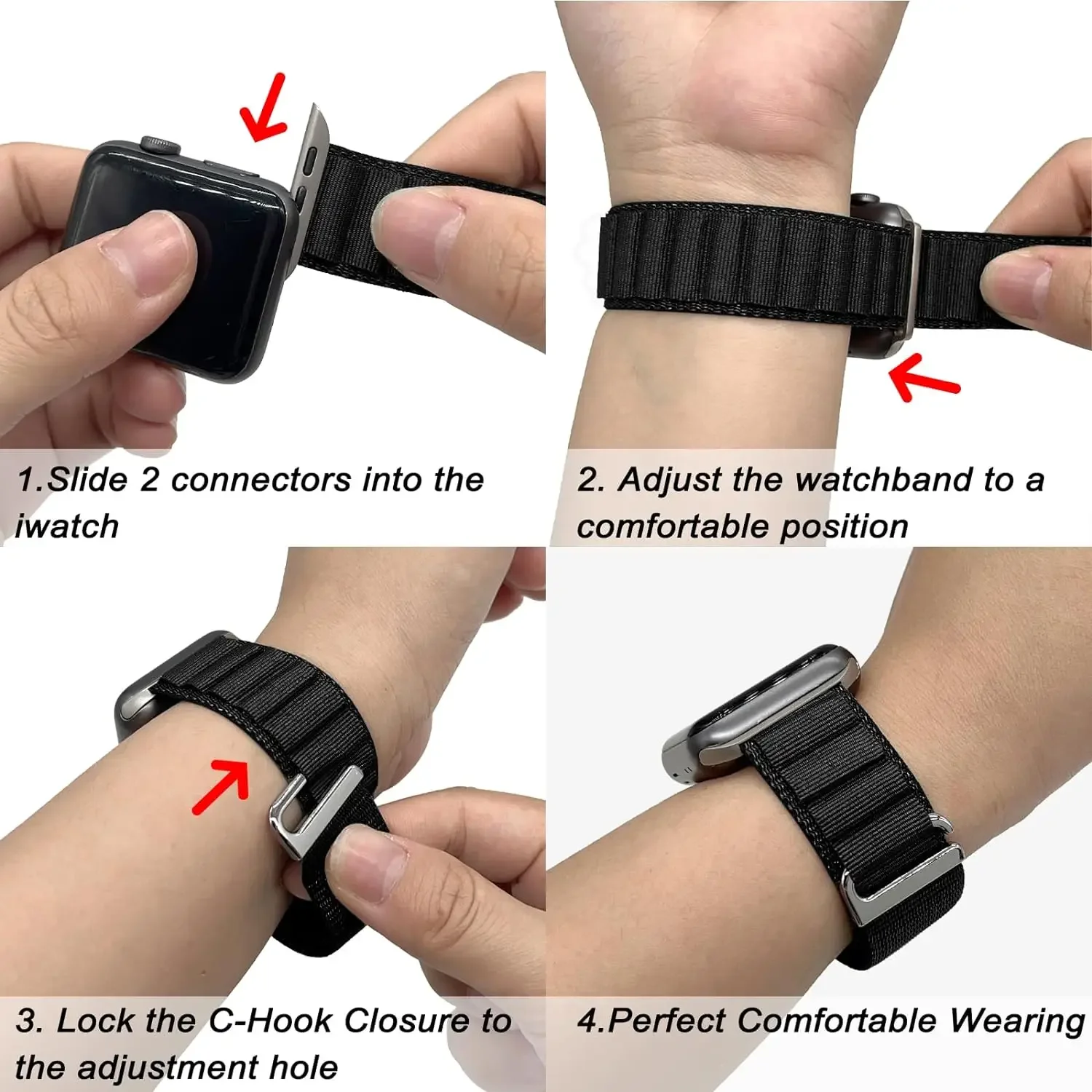 Enhanced Nylon Band for Apple Watch – Comfortable & Breathable Bracelet