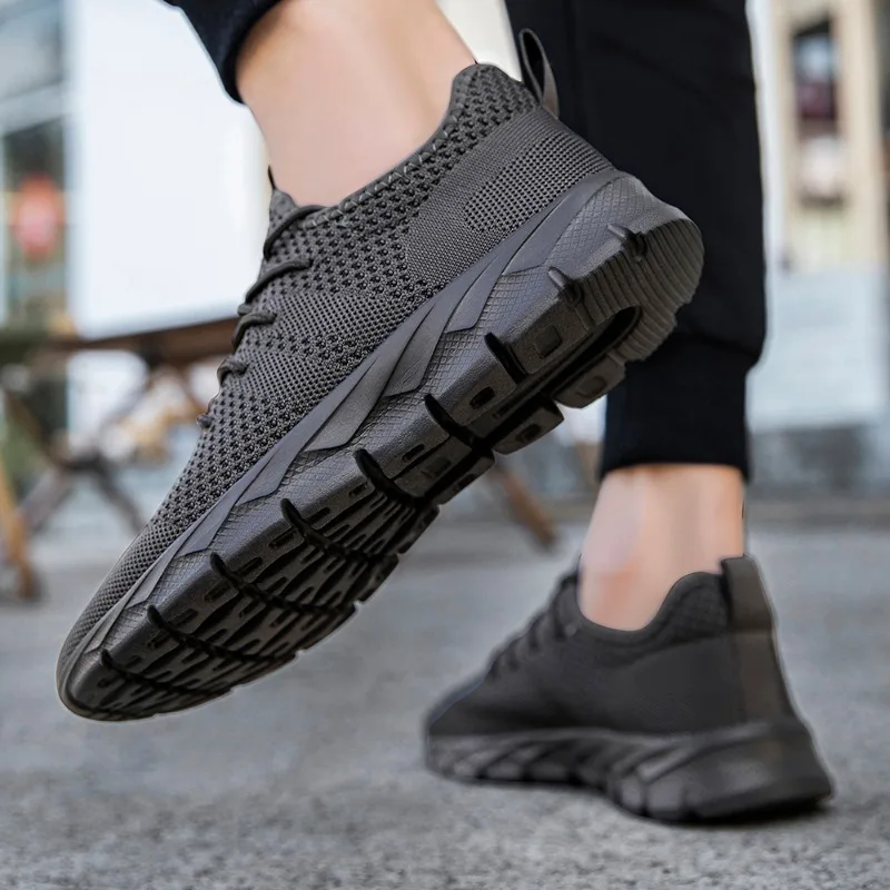 Fujeak Lightweight Casual Men's Shoes Anti-slip Comfort Breathable Sneakers Outdoor Running Shoe for Men Push Size Mesh Footwear 3