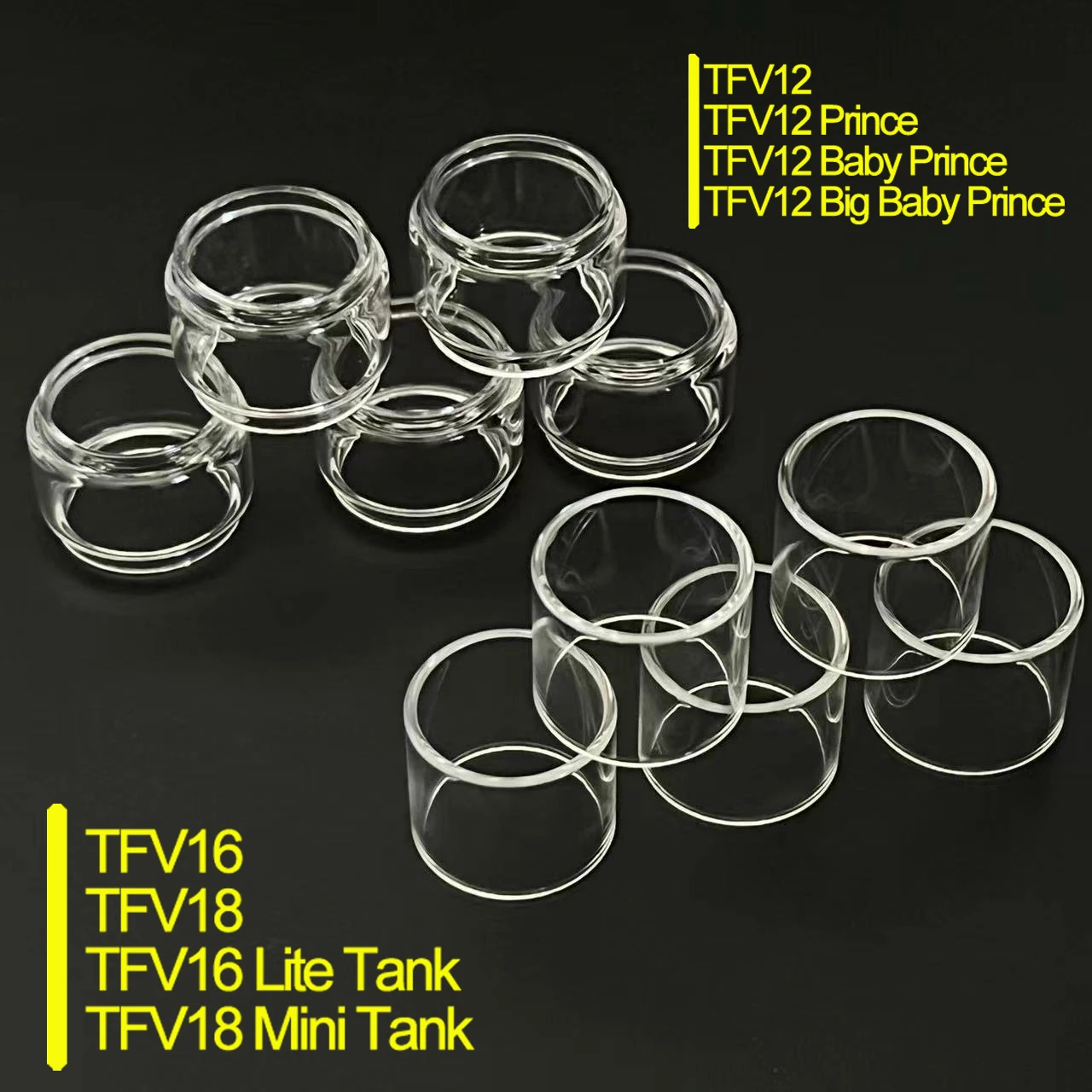 Glassware Glass For TFV12 Prince TFV12 Big Baby Prince TFV16 Lite TFV18 Mini Bubble Watercolor Replacement Glassware