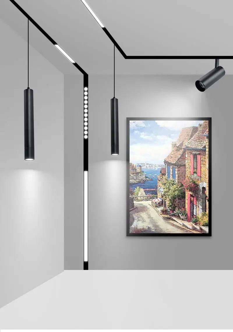 Description Picture 4 of itemModern Magnetic Track Light Embedded Home Living Room No Main Light Lighting LED Line Grille Light Series Spotlight Flood Lamps