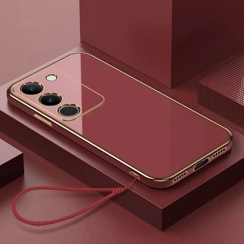 Luxury Square Plating Shockproof Phone Case with Enhanced Protection
