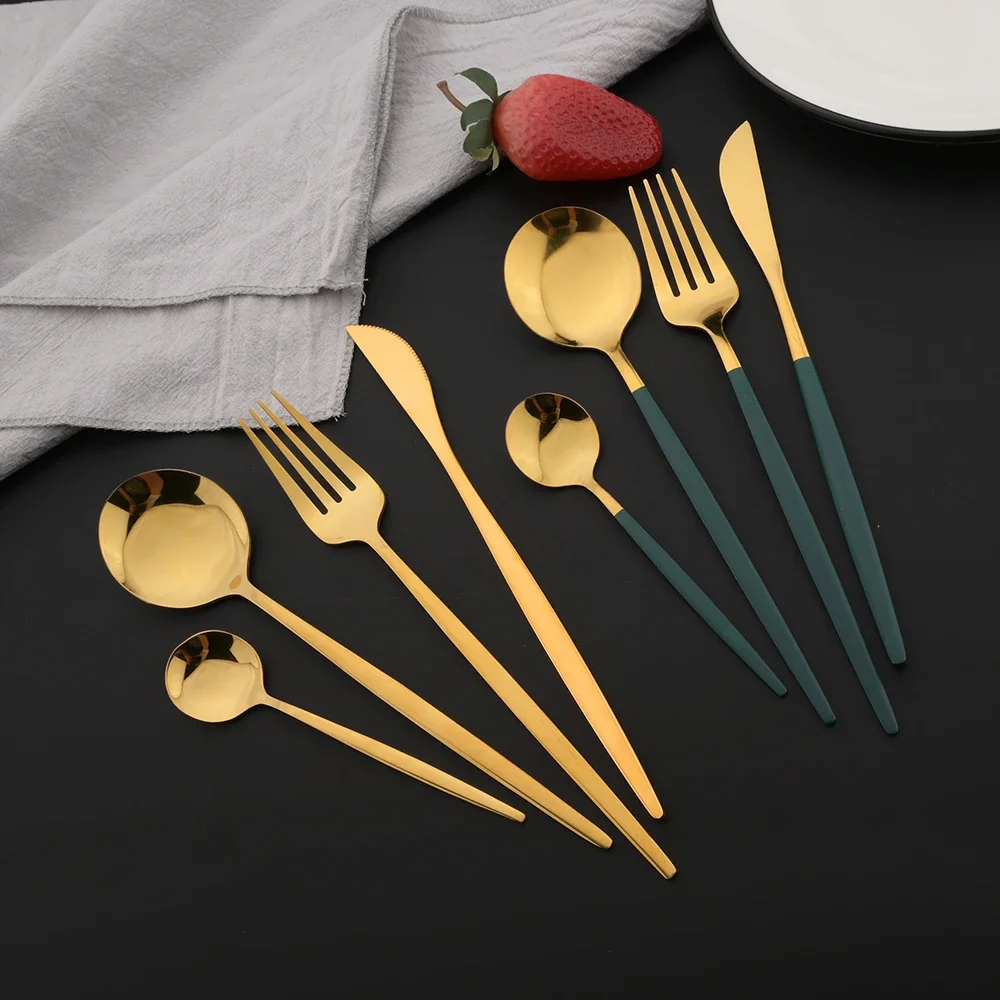16Pcs ׸  ı η ƿ Į  Ʈ  ũ  Ǭ  Ļ Flatware Ʈ ֹ ǰ ı
