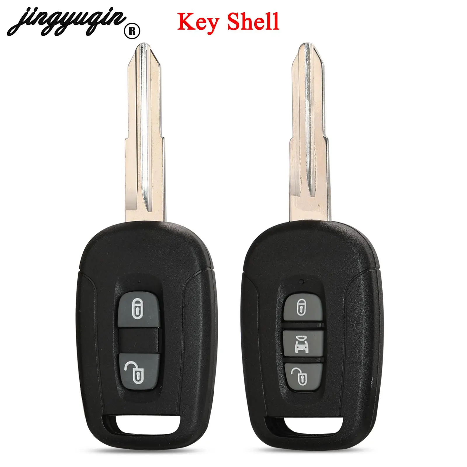

jingyuqin 2/3 Buttons Smart Car Remote Key Shell For Chevrolet Captiva Fob With Blade Auto Case Replacement