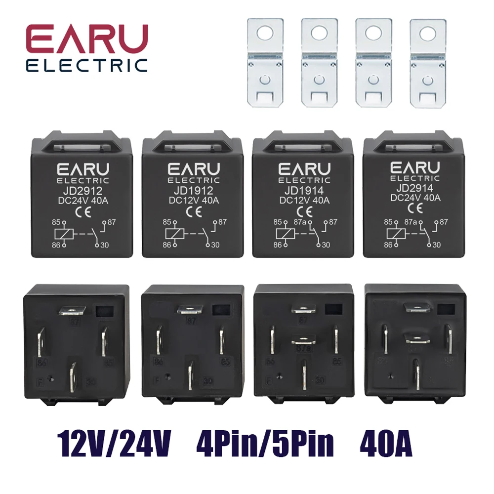4 5 Pin 4P 5P 40A Waterproof Car Relay Long Life Automotive Relays Normally Open