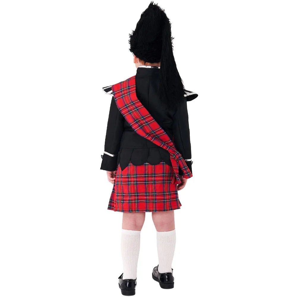 Boys Scottish Royal Guard Costume Kids School Stage Performance Toy Soldier Nutcracker Outfits