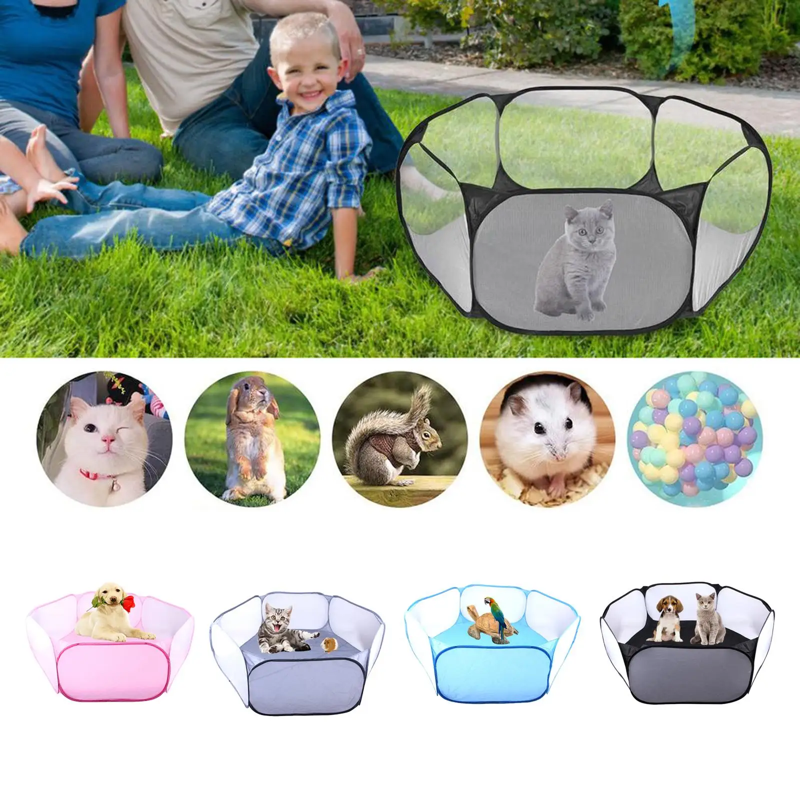 Folding Pet Tent Breathable Cage Tent Kennel Rabbit Hideout Animal AntiBedding for Chinchilla Outdoor Yard Folding Pet Tent Breathable Cage Tent Kennel Rabbit Hideout Animal AntiBedding for Chinchilla Outdoor Yard