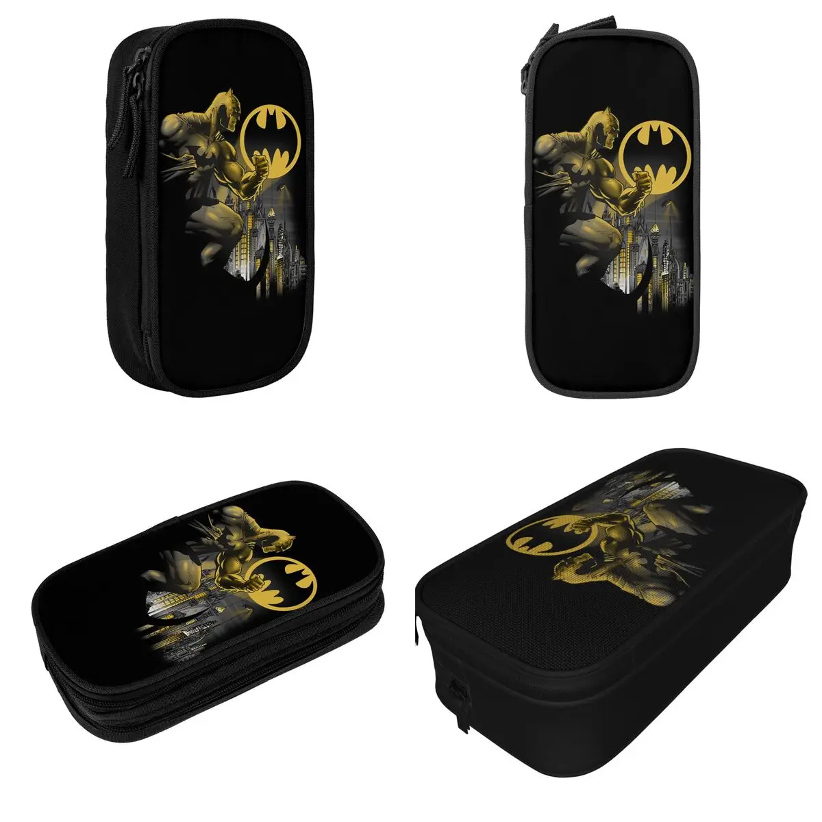 Pencil Case Bated Man Bat Signal Pencilcases Pen Box for Girl Boy Large Storage Bag Office Gifts Stationery