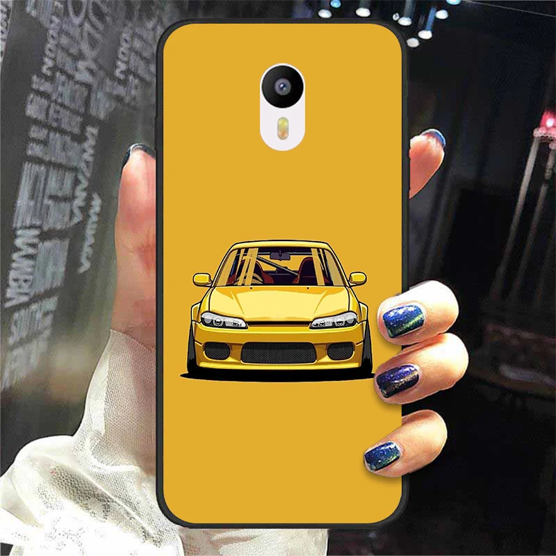 For Meizu M3 Cover Soft Silicone Bumper For MEIZU M 3 Meilan 3 Phone Back Case Covers Coque Fashion Cartoon JDM Sports Car Funda 
