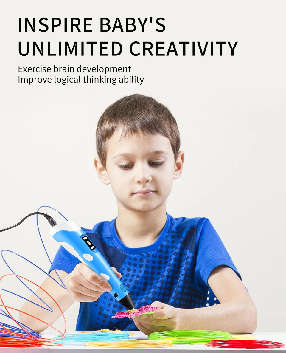 3d Pen Diy Drawing Pen For Children With Lcd Screen Printer Part Pla