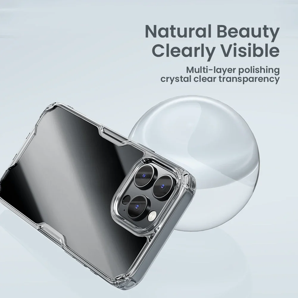For iPhone 16 Pro Max / 16 Pro Case Nillkin Nature TPU high quality clear Phone Cases Silicone back Cover for iPhone Max