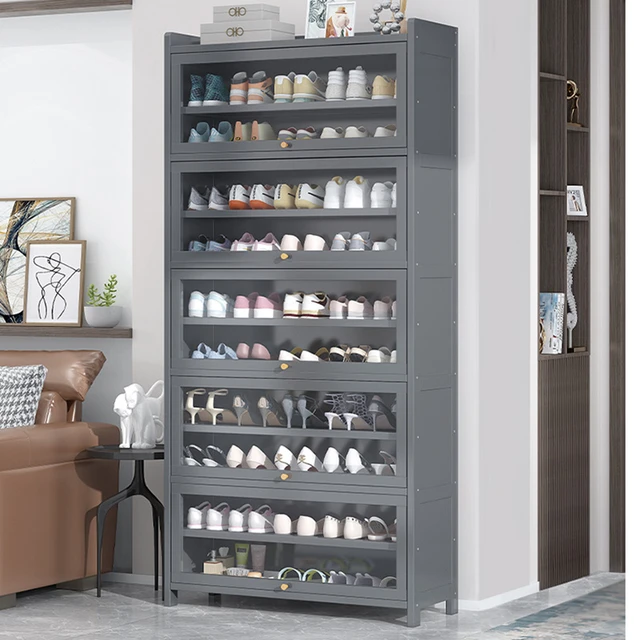 Slim Corner Shoe Cabinet Storage Living Room Simple Organizer Shoe Shelf  Closet Holder Mueble Zapatero Hallway
