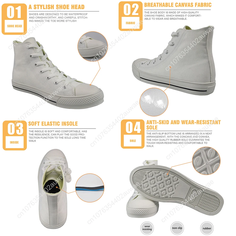 Republic Congo Men's High Top Canvas Shoes Lightweight Vulcanize Flats For Women Lace Up Soft Sneakers Zapatillas