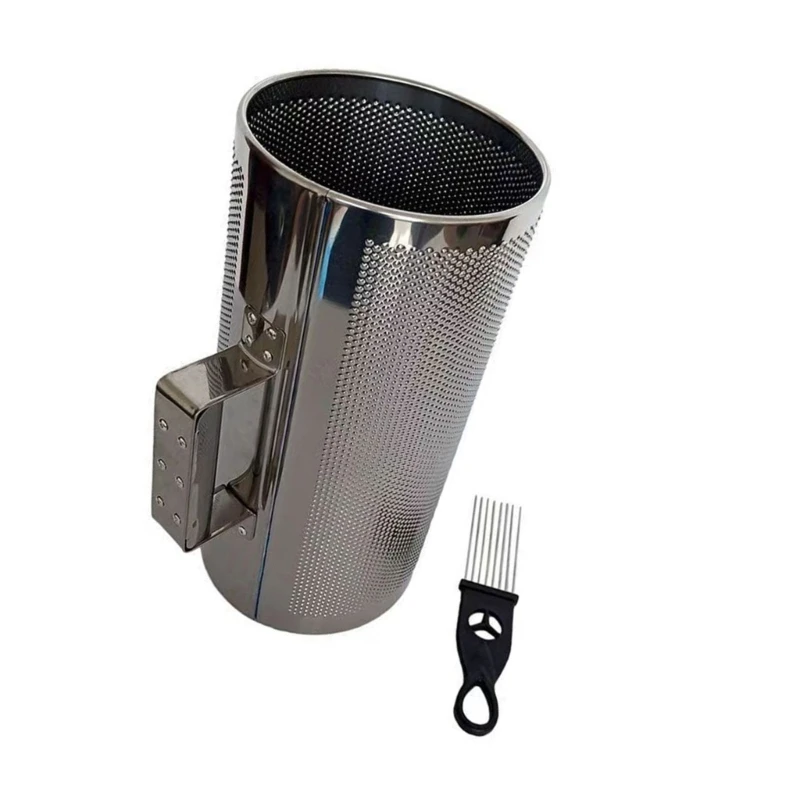 New Metal Guiro Instrument Shaker Guiro Shaker with Scraper Musical Instrument Round Cylinder Latin Percussions Instruments