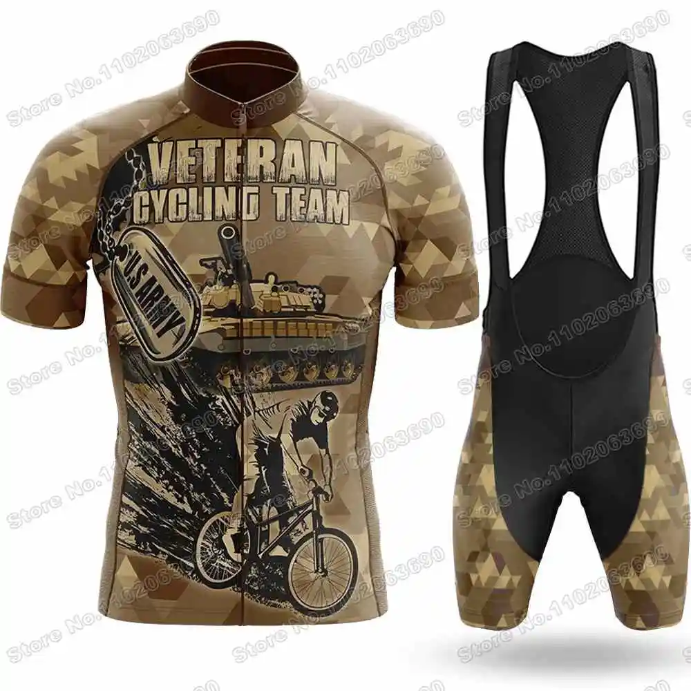 Vintage Veteran Cycling Team Cycling Jersey Set Retro Clothing Men Road Bike Suit Bicycle Shirts MTB RIding Uniform