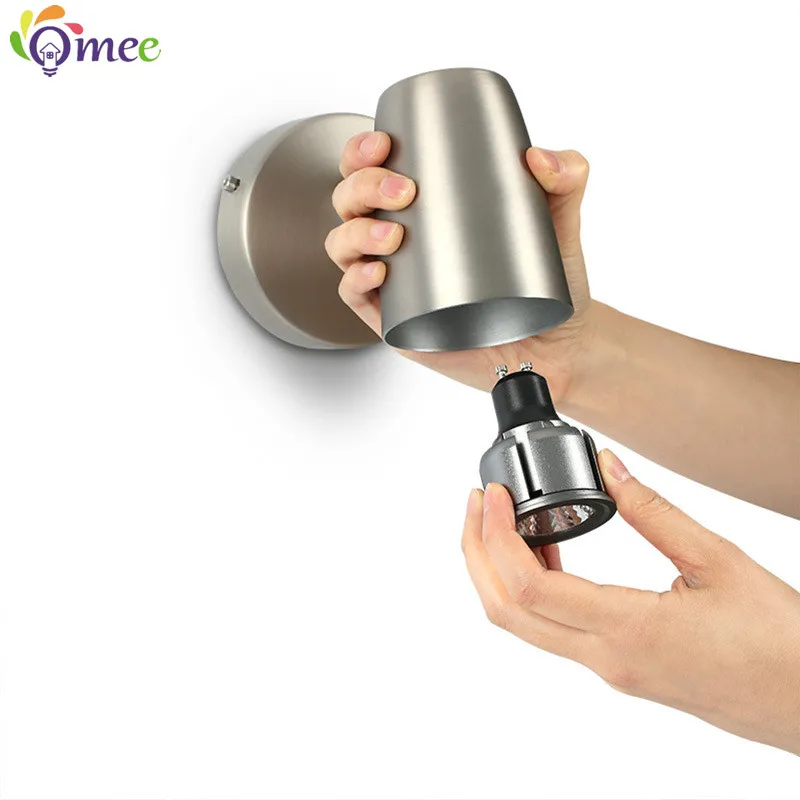 Smiple Wall Lamp Modern Style Wall Light Adjustable GU10 LED Blub For Bedside Lamps Bedroom Reading Lights Corridor Wall Sconce