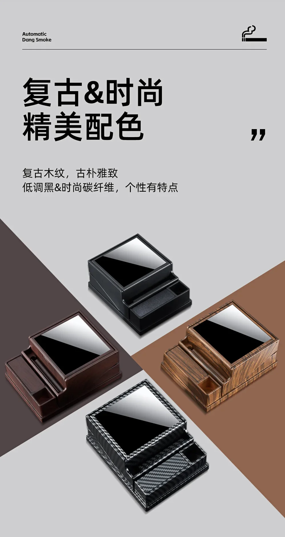 2025 Large Capacity 40 Pcs Automatic Bullet Cigarette Box Moisture proof and Pressure resistant Portable Cigarette Storage Box