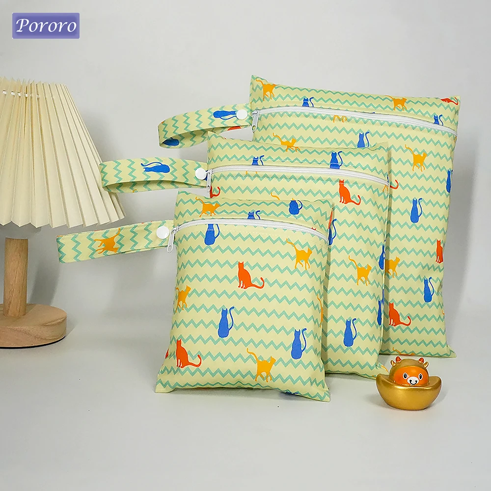Pororo 3pcs Waterproof Polyester Diaper Bags Sanitary Pad Pouch Portable Wet Bags for Yoga Sports Swimsuit Storage - Image 6