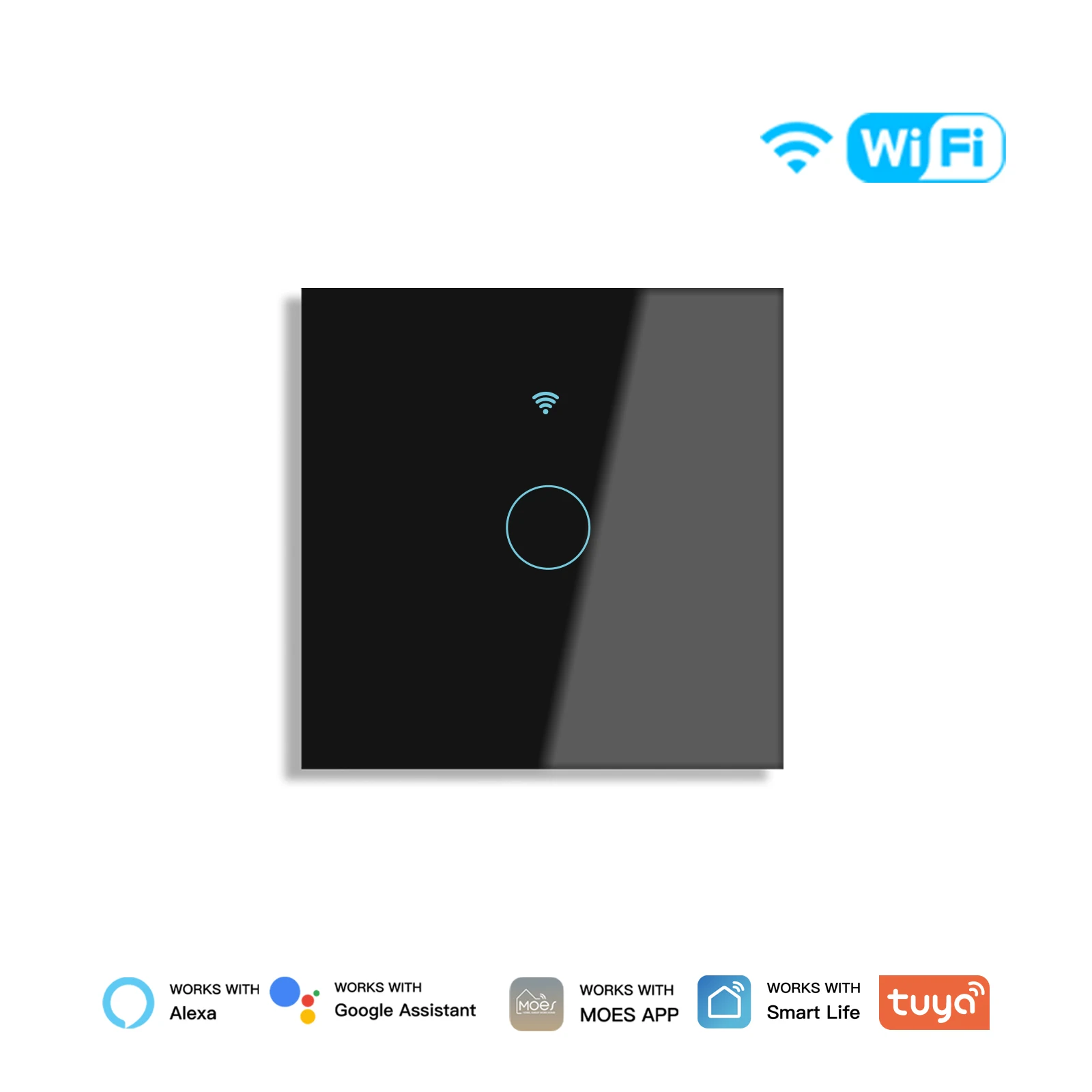 MOES Tuya WiFi مفتاح الإضاءة الذكي الزجاج اللمس سل...