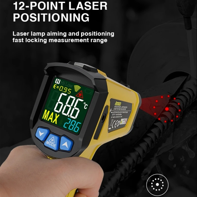 

Q1JB MESTEK -50 to 800℃ Thermometer with Backlit Digital Temperature