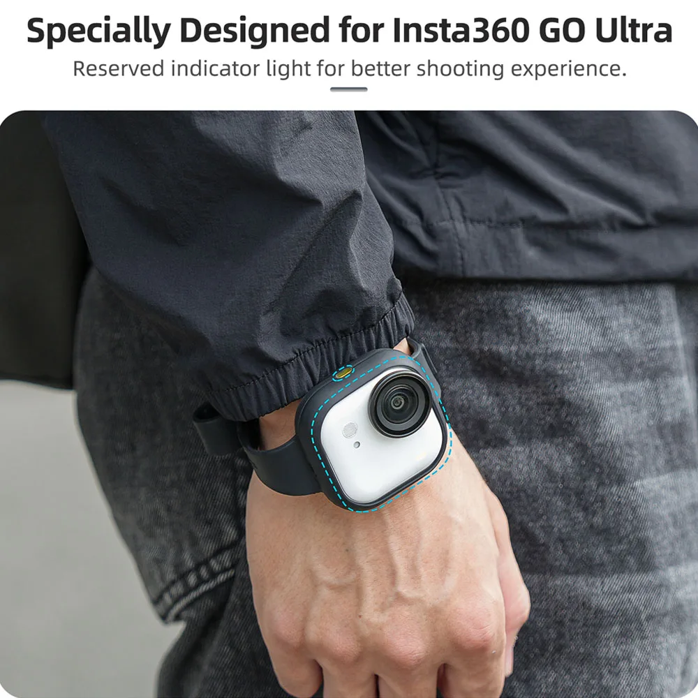 Sunnylife 핸드 손목 밴드 스트랩 Insta360 GO 울트라 카메라 마운트 조절 가능한 손목 밴드 실리콘 커버 스트랩 카메라 액세서리