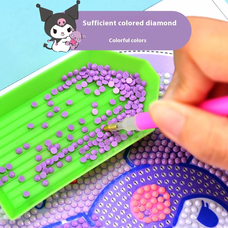 Hello Kitty Sanrio kids toys Diamond Painting Toy Frame DIY Toy Small Disc Kuromi Sticker Cinnamoroll games for kids kids toys 2