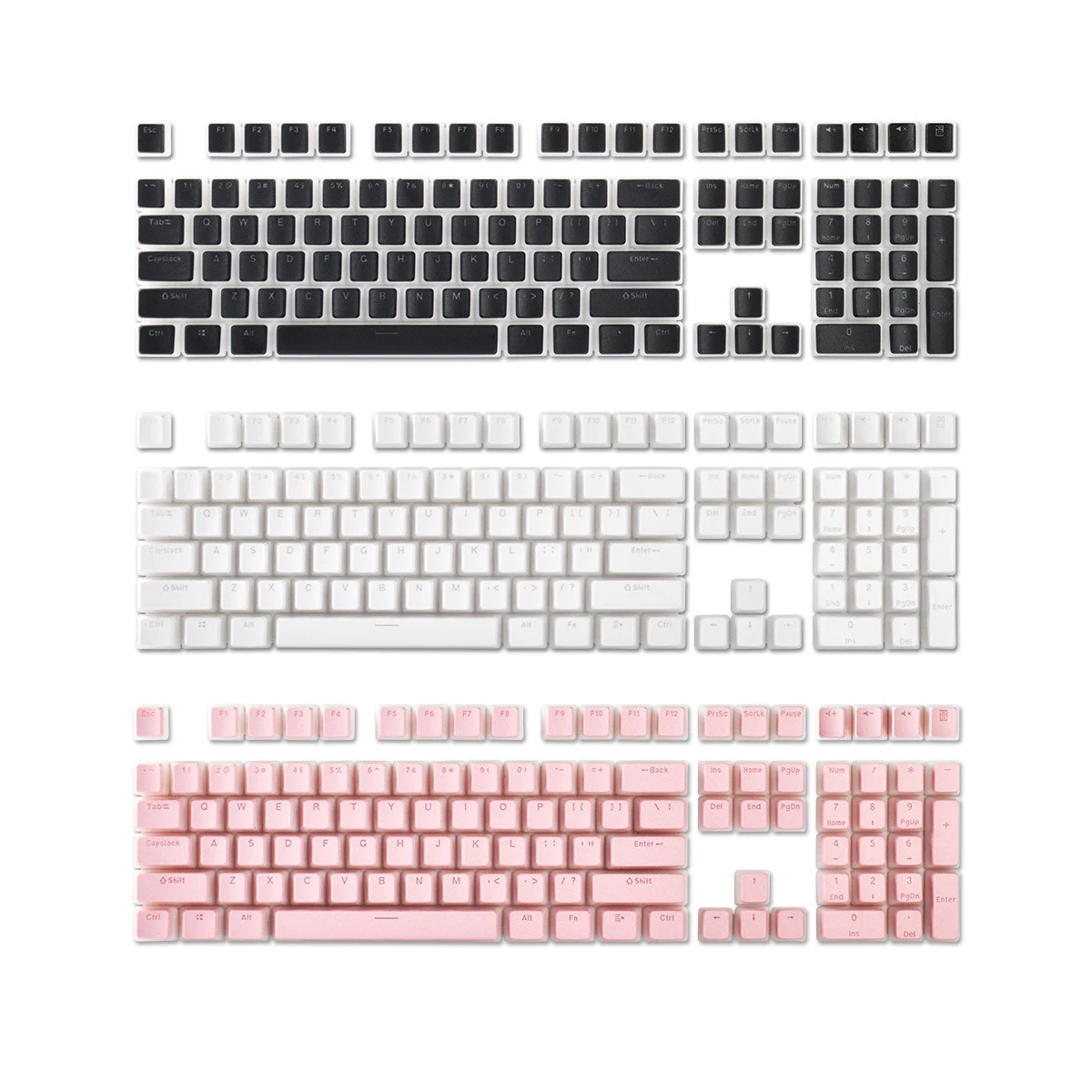 129 Keys Pudding Keycaps OEM Profile PBT Double Shot Keycap For Mx Switch Mechanical Keyboard ISO Layout RGB backlit Key Caps - 3