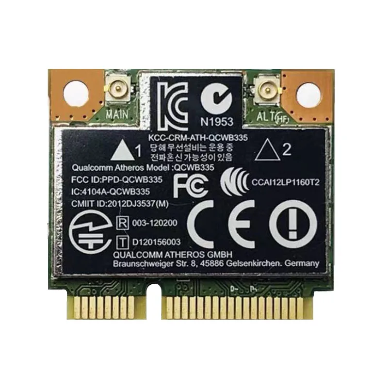 lan adapter for mobile Qualcom Atheros QCWB335 WiFi Wireless + Bluetooth 4.0 mini PCI-E Card network adapter