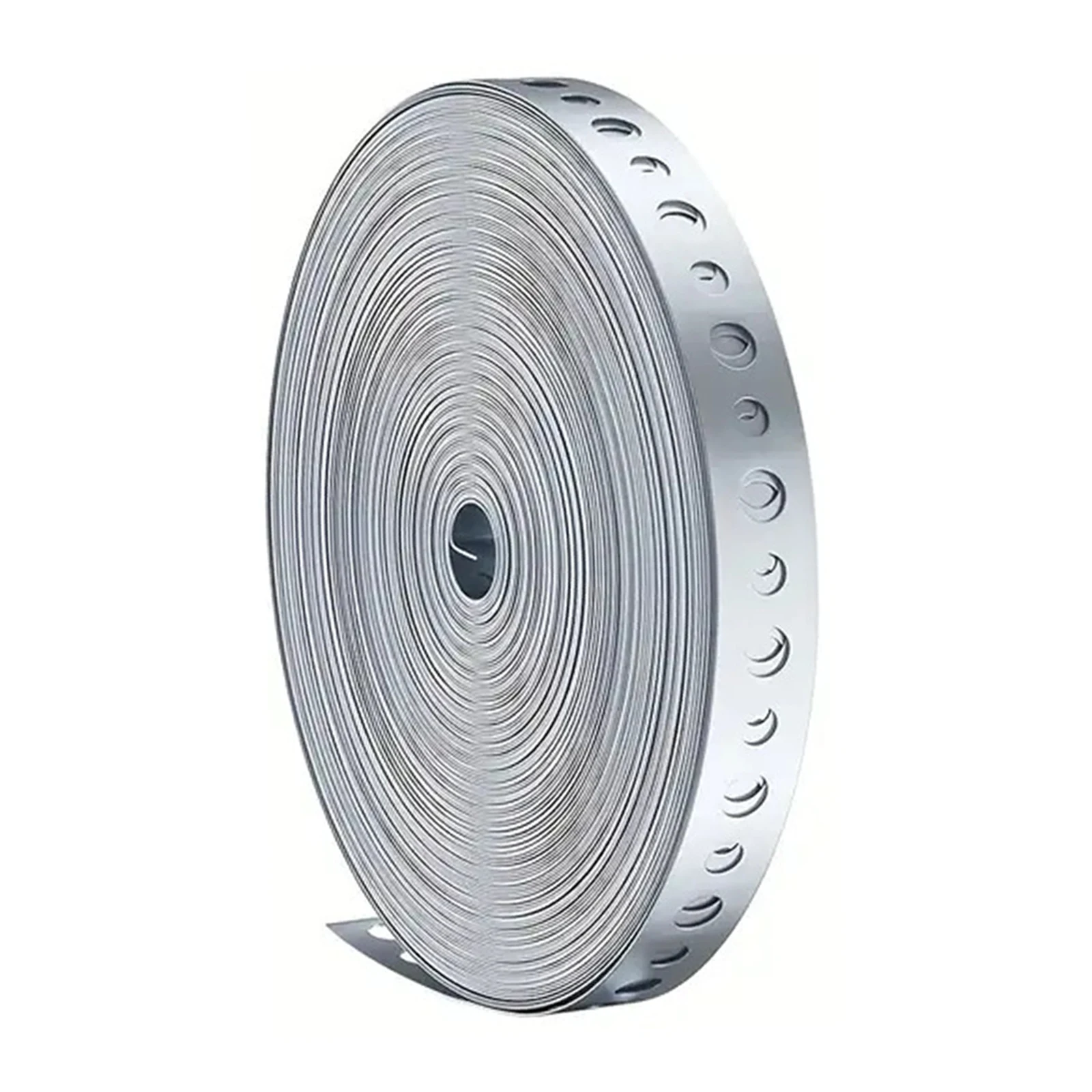 Galvanized Metal Strapping with Pre-Punched Holes for Pipe Support and Sheet Metal Processing, 15m Roll