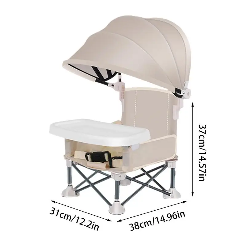 Portable Compact Baby Chair With Safe Belt For Indoor Outdoor Camping Picnics Use Easy Travel Aluminium Alloy Seat Booster