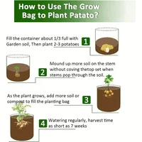 S/M/L Garden Plant Growing Bags PE Vegetable Plant Culture Bag DIY Grow Potatoes Carrots Outdoor Garden Pots 6