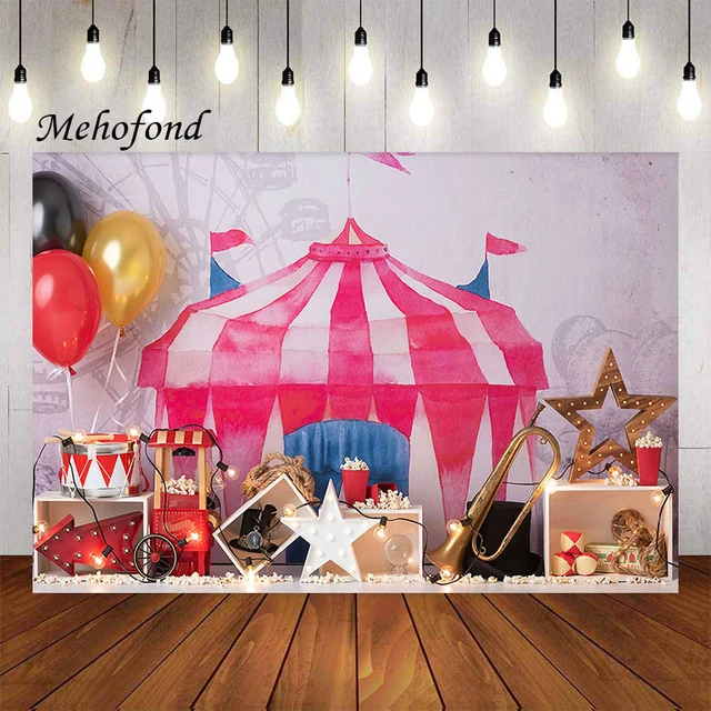 Mehofond Photography Background Circus Carnival Theme Animal Balloons Child Birthday  Party Portrait Decor Photo Backdrop Studio - AliExpress