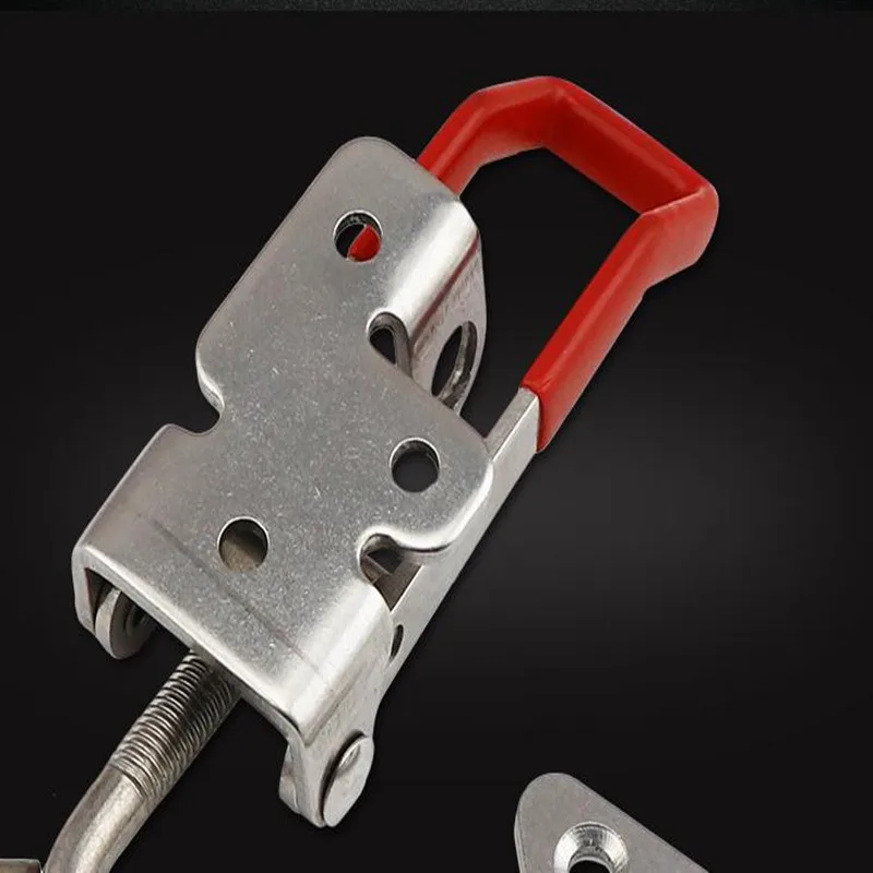 Furniture Hardware Toggle Latches Toggle Latch Catch Toggle Clamp Adjustable Cabinet Boxes Lever Handle Lock Hasp For Home Sliding Door Furniture Hardware 1pcs