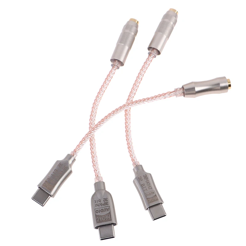 Earphone Amplifier Adapter USB Type C To 3.5mm DAC Amp Digital Decoder AUX Audio Cable Converter