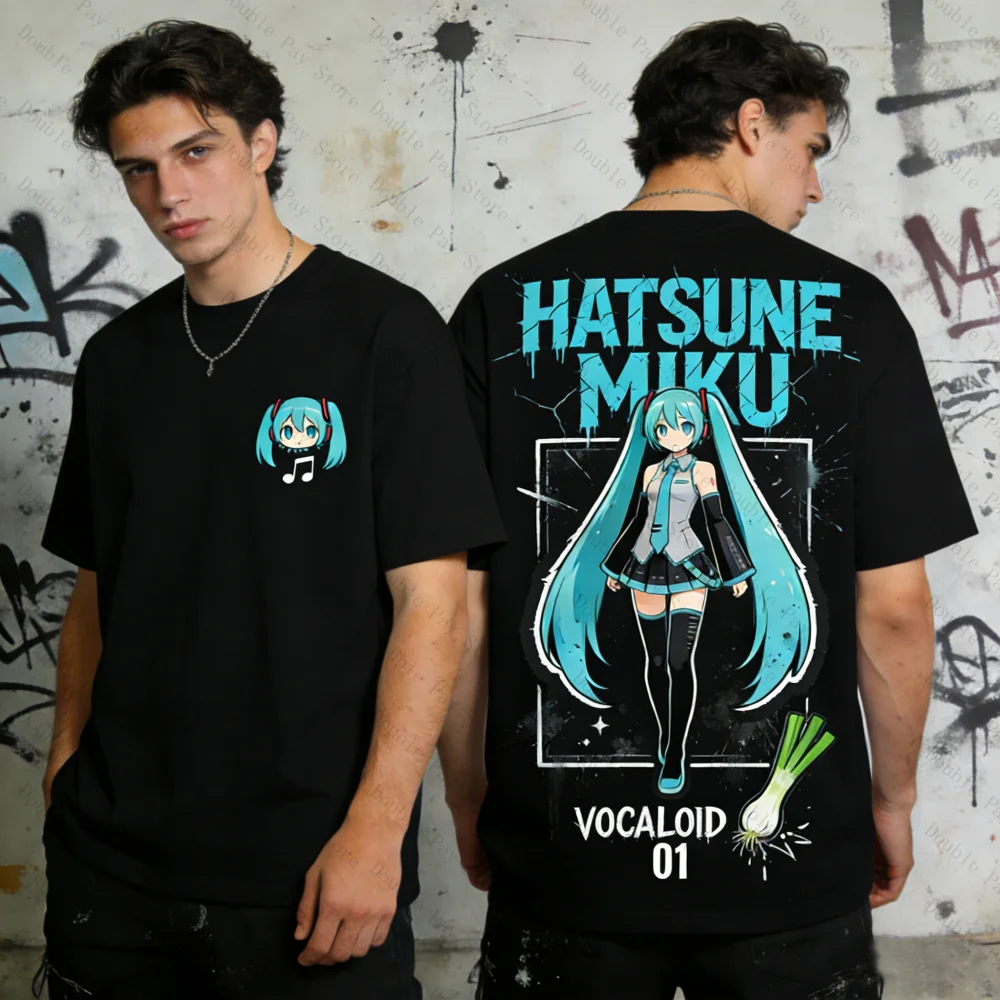 Oversized Anime Vocaloid Harajuku Streetwear T-Shirt Unisex Casual Summer Top