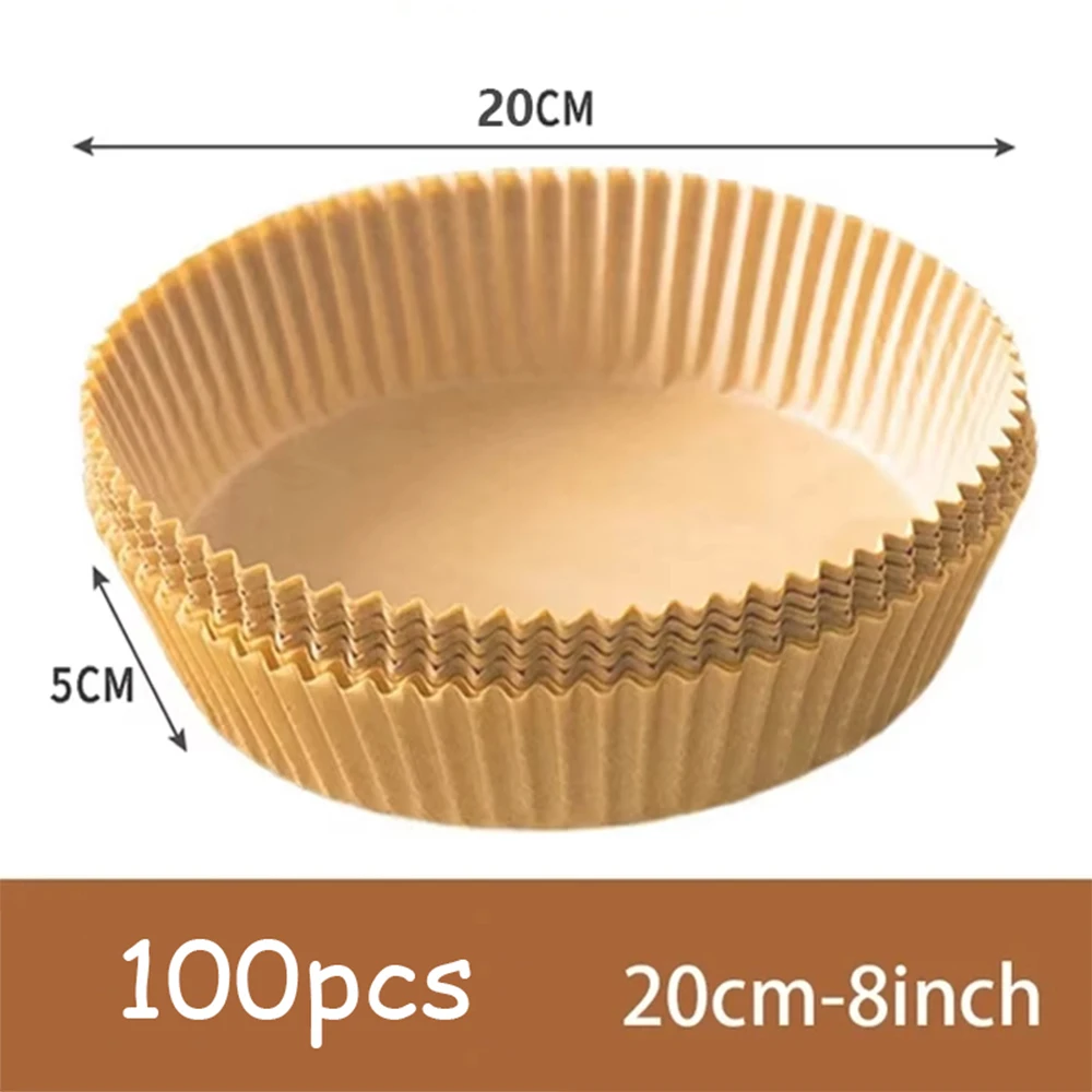 Disposable Non-Stick Oil-Proof Baking Paper Trays for Air Fryers and Ovens (50/100 PCS)