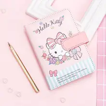 

128 hello kitty kawaii handbook book leather face book cute girl heart hand book notebook notebook notepad A6 notebooks