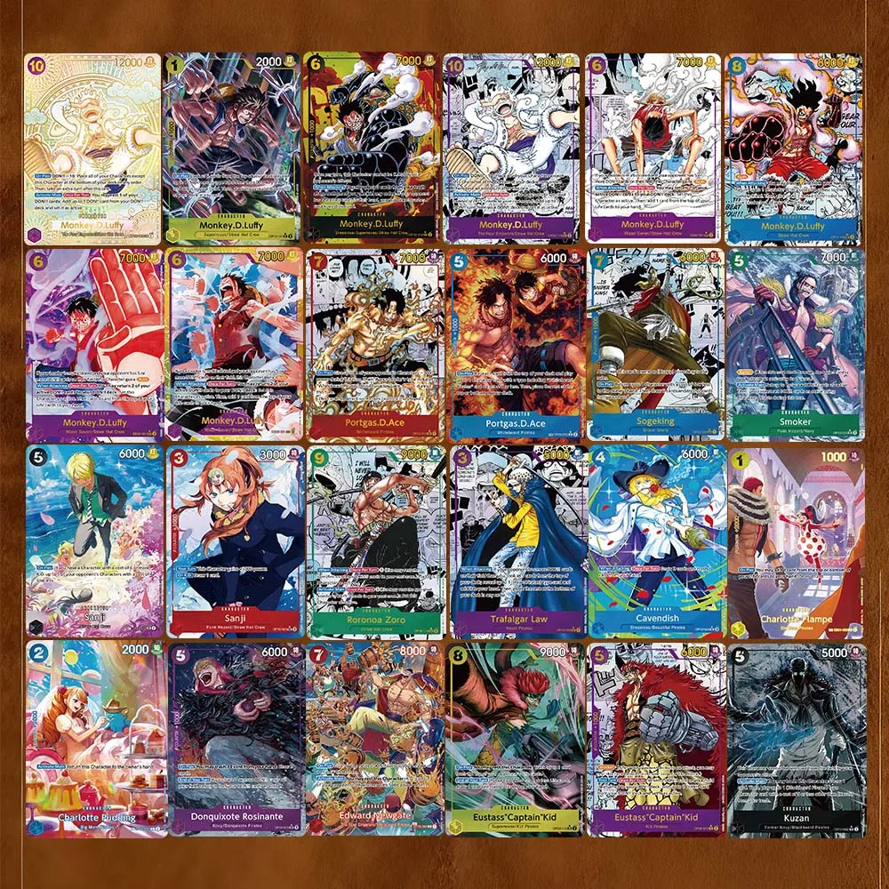 Anime Cards One Piece OPCG English Game Sanji Zoro Flampe Smoker D.Luffy(OP) Kuzan Kid Newgate Collection Cards