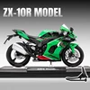 1:12 Kawasaki Ninja ZX10R Alloy Die Cast Motorcycle Model Toy Vehicle Collection Sound and Light Off Road Autocycle Toys Car 5