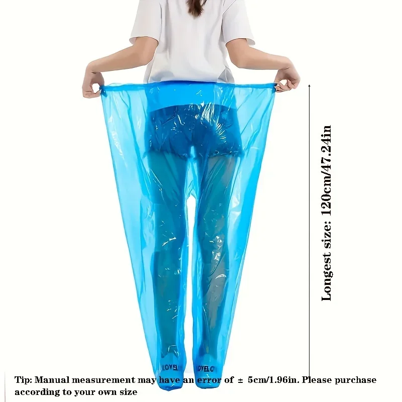 One-Size Fits All Transparent Rain Pants PE Material Perfect for Travel & Outdoor Adventures Enlarged Thickened and Lengthened