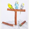 Natural Fruit Tree Parrot Pole Toy T-shaped  Bird Cockatiel Parakeet Perches Bite Claw Grinding Toy Bird Cage Accessories Pet To 1