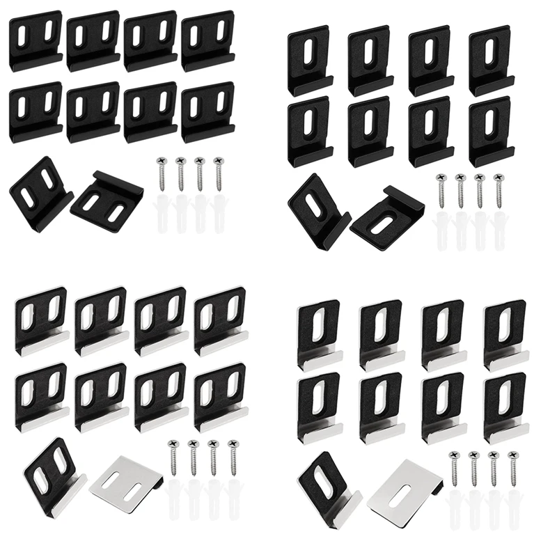 【Premium Quality】 AA81-10Pcs Heavy Mirror Hanging Kit, Heavy Mirror Mounting Hardware Mirror Clips For Wall Mounting