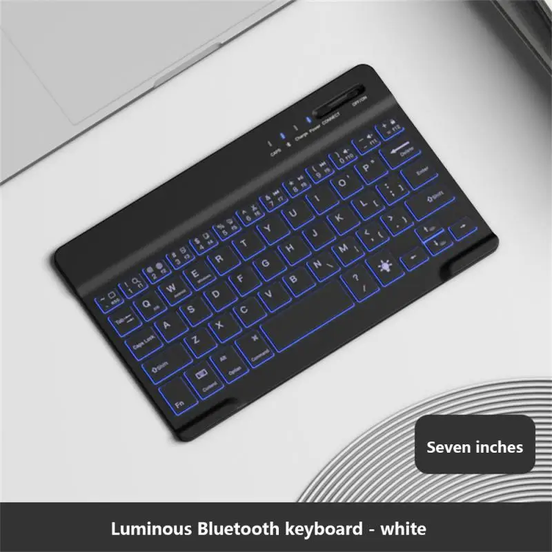 1PCS Magnetic Keyboard 7/10inch Wireless For Android Ios For Mobile Phone Ipad Rainbow Backlit Tablet Android Ios Windows