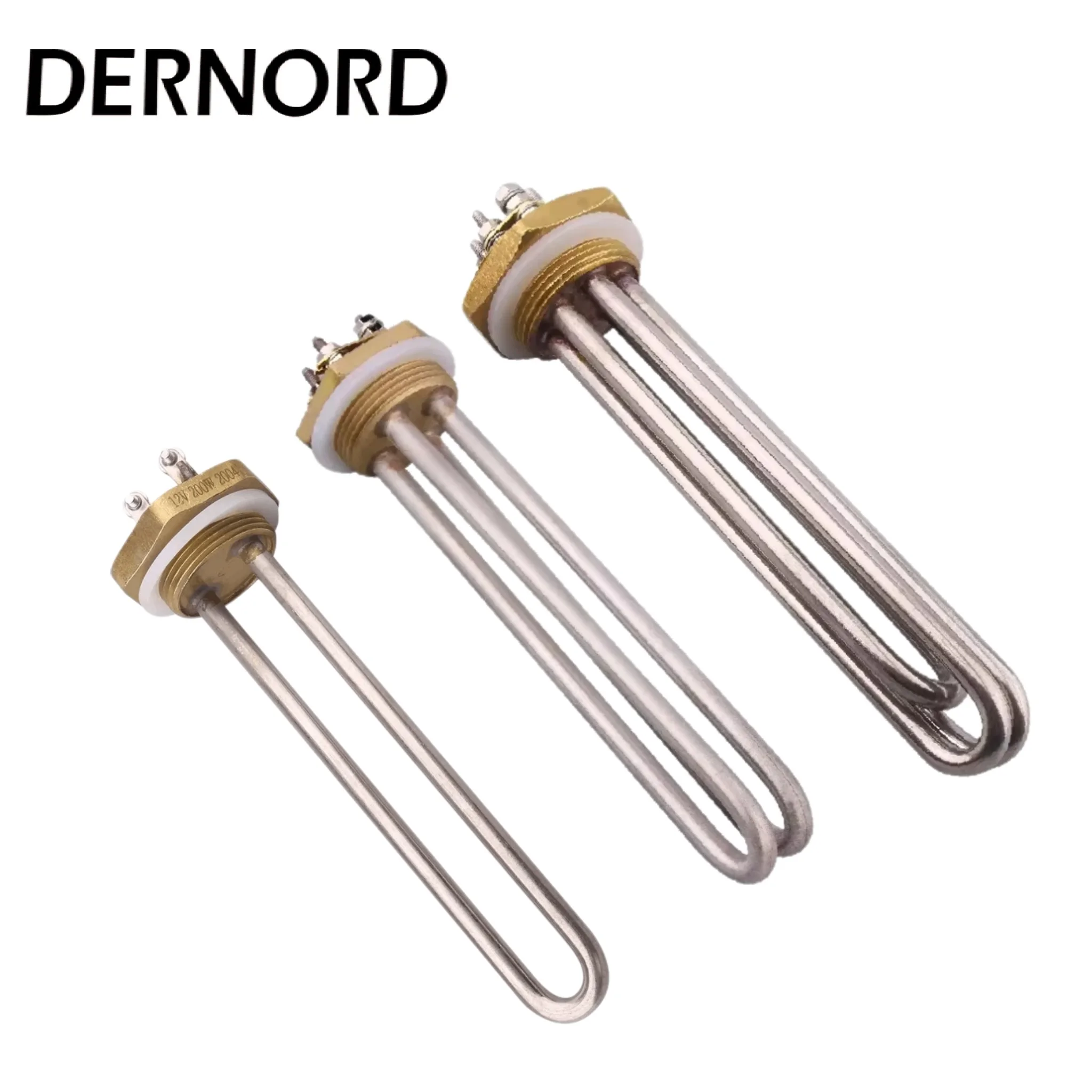 DERNORD Solar Water Heaters DC Immersion Heating Element 1.25"/DN32 Tubular Electric Heater 12V/24V/36V/48V SUS304
