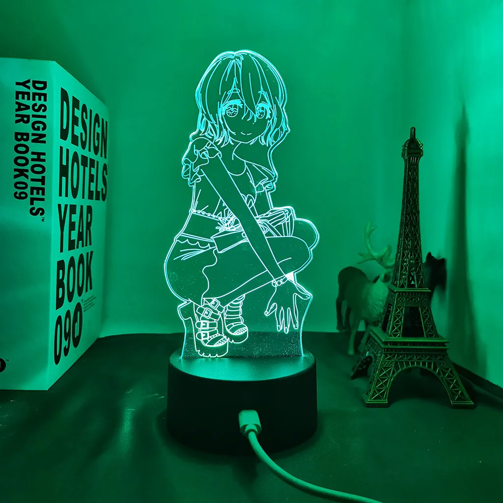 Anime 3d Lamp Kanojo Okarishimasu Mami Nanami for Bedroom Decor Nightlight Birthday Gift Manga Rent A Girlfriend Led Night Light led night light