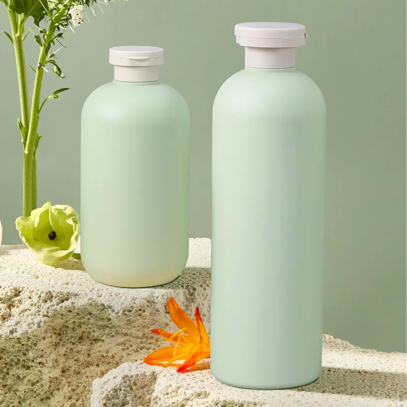 Set of 3 Clear Blue Plastic Pump Bottles for Shampoo, Lotion, and Shower Gel (100ml & 200ml)