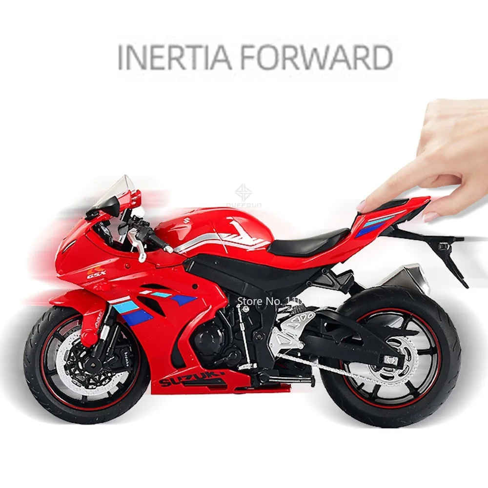 1/12 Scale SUZUKI GSX R1000 Motorcycle Static Decoration Alloy Diecast Model Simulation Motorcycle Toy for Child Birthday Gifts 4