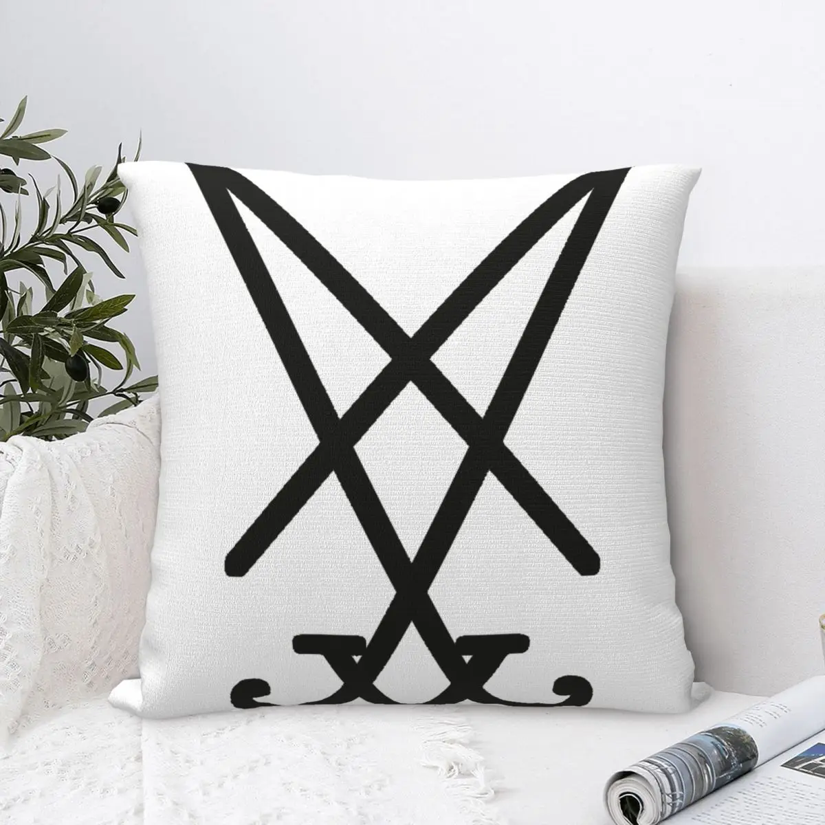 

Sigil Church Of Satan Square Pillow Case for Sofa Throw Pillow